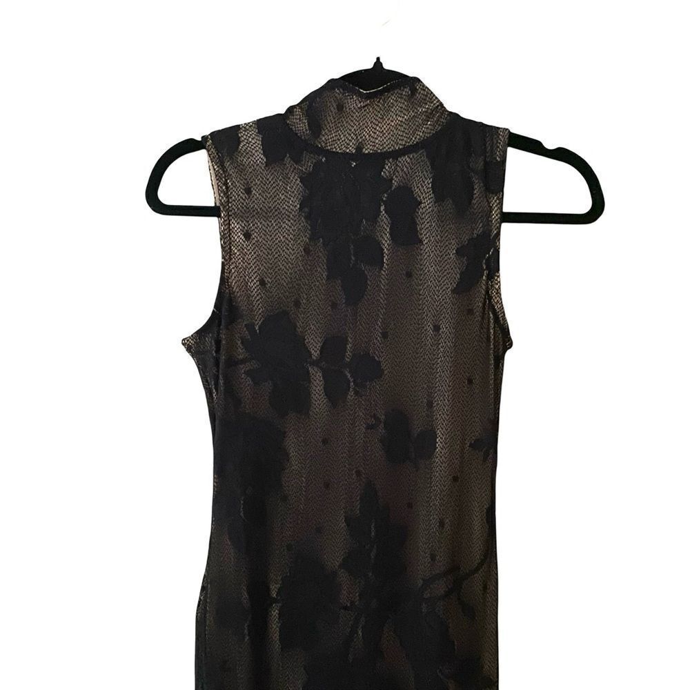 NBD Macelina maxi dress Black nude illusion lace sheath bodycon Revolve NWT Sz S - Picture 4 of 12